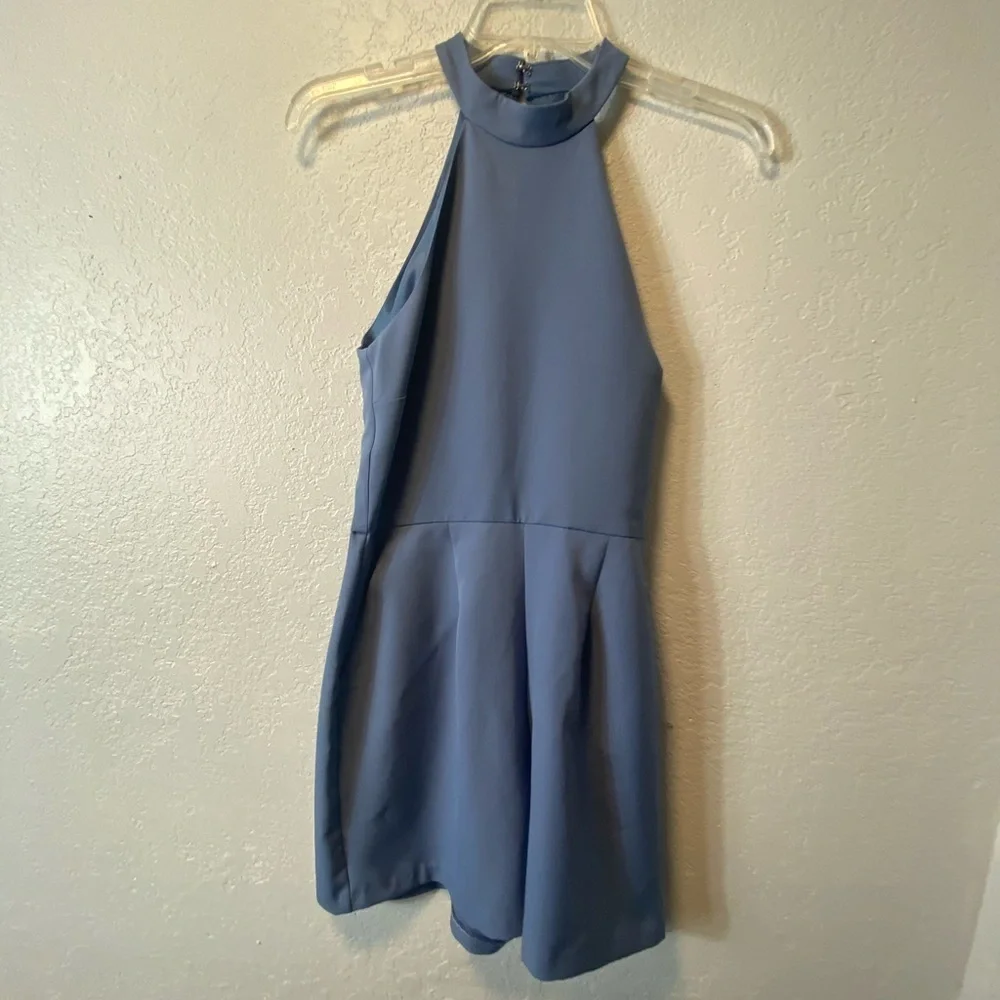 asos womens romper blue sz 4